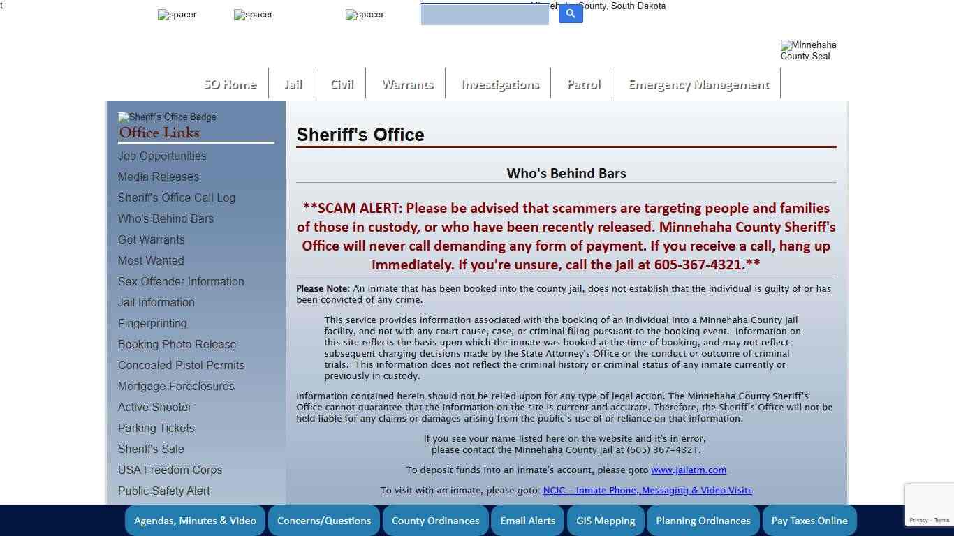 Minnehaha County, South Dakota Official Website - Sheriff's Office